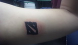 DOTA2铁杆玩家LOGO纹身 制作过程全揭秘