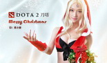 DOTA2冰美眉寒娜圣诞贺图 个人游戏ID曝光