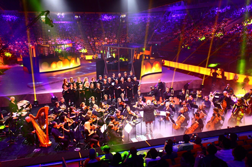 国际邀请赛震撼开幕式   交响乐团奏DOTA2背景乐